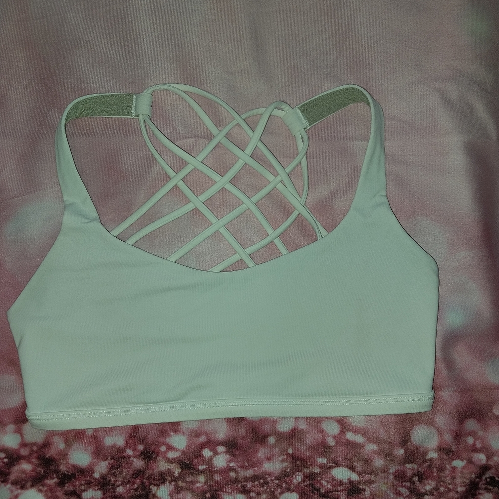 Lululemon Athletica White Strappy Sports Bra